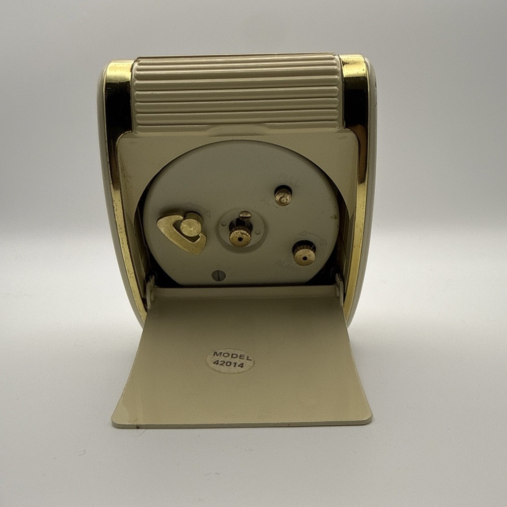 Vtg Westclox Travel Alarm Clock Art Deco Roll Top Wind Up Works Great - Picture 5 of 6
